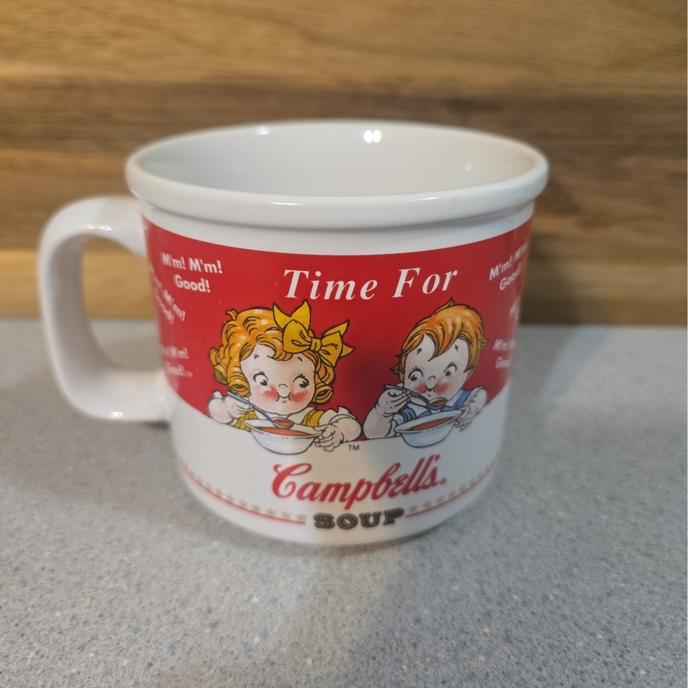 Vintage Campbell's Soup Kids Mug 1998 Houston Harvest Mug, Time For Soup